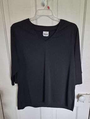 Bentlee Black V-Neck Women's Blouse